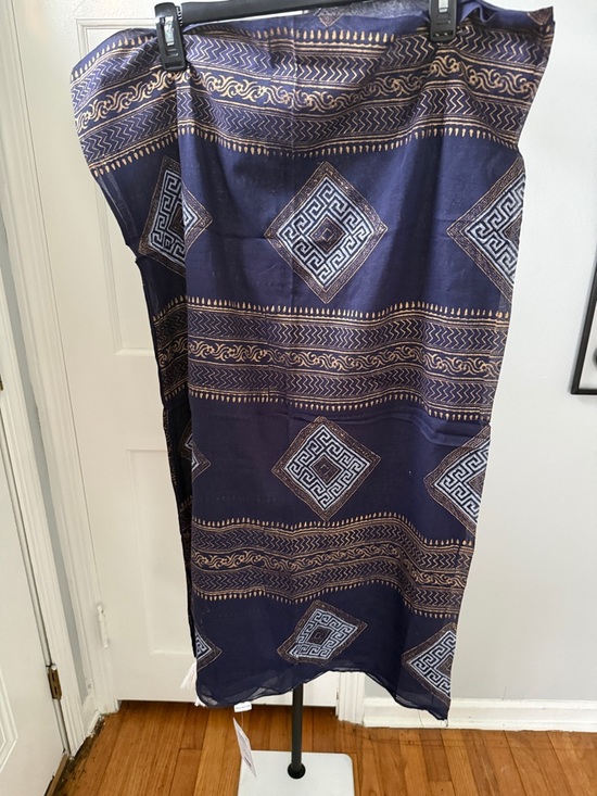 Rhea Other - Women’s Navy Geometric Print Wrap Skirt - Unbranded
